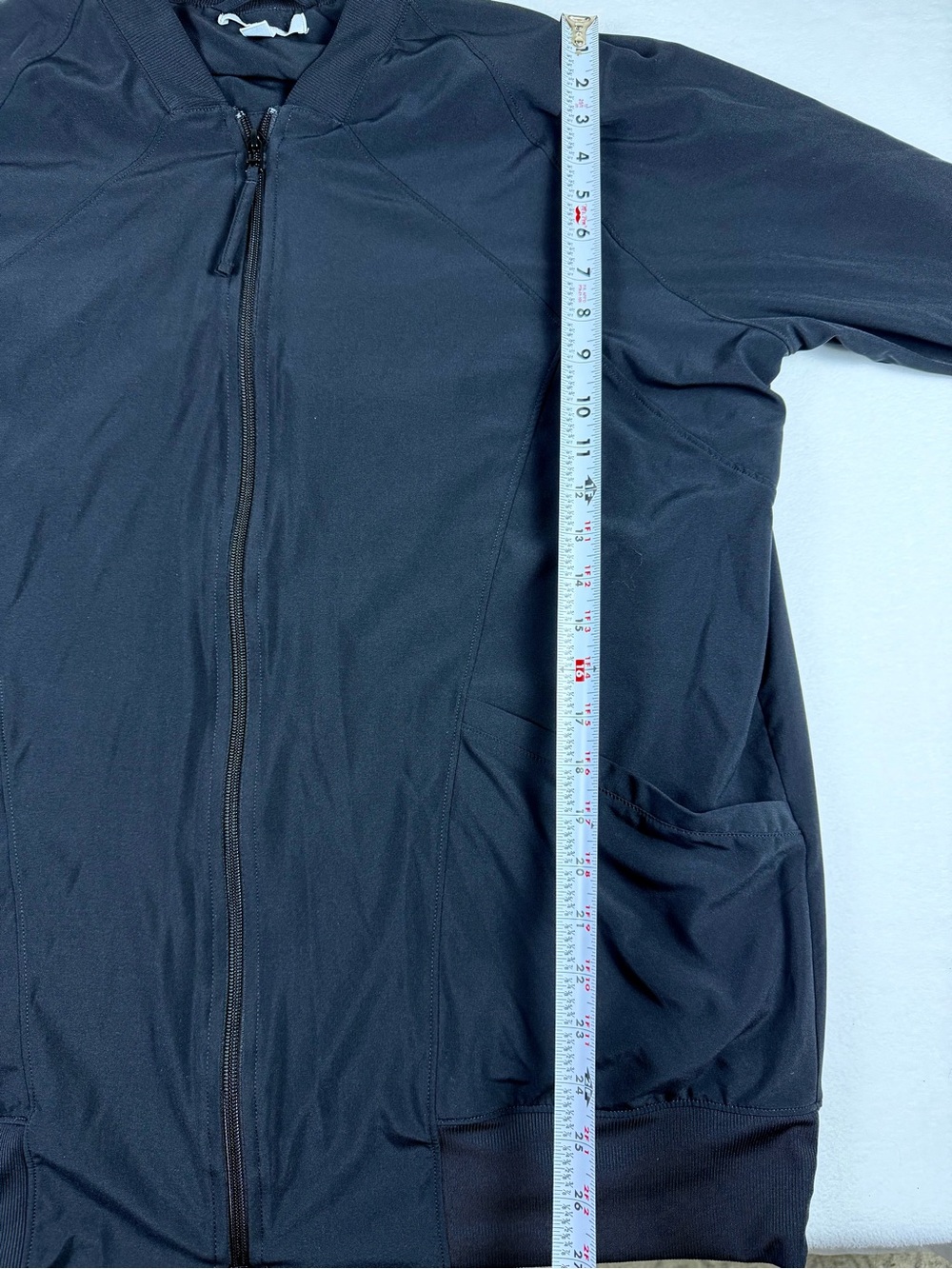 Zella Womens Black Full Zip Bomber Jacket Athletic Activewear Size 1X - Picture 5 of 9